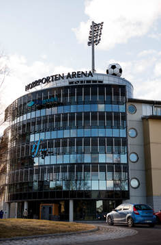 Norrporten Arena innan fotbollsmatchen i Allsvenskan mellan