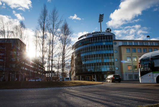 Norrporten Arena innan fotbollsmatchen i Allsvenskan mellan