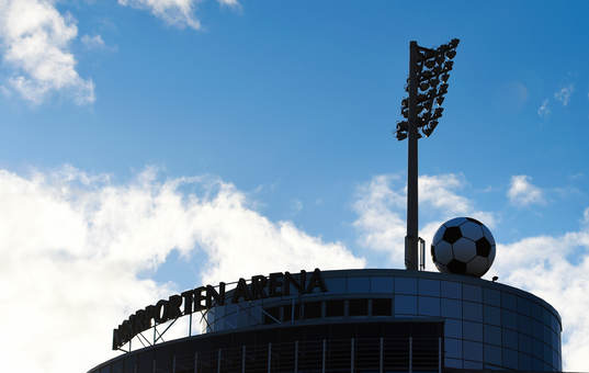 Norrporten Arena innan fotbollsmatchen i Allsvenskan mellan