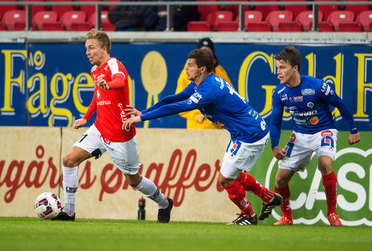 Kalmars Jonathan Ring och Åtvidabergs Mauricio Albornoz