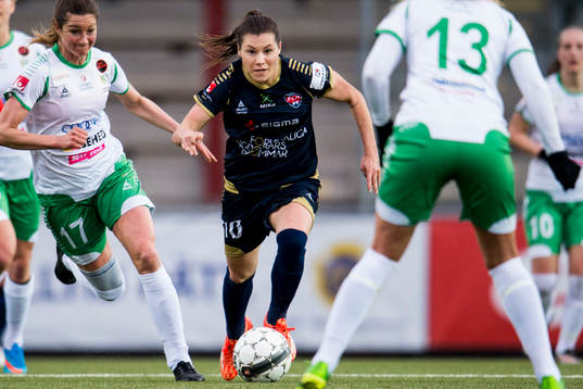 Rosengårds Ramona Bachmann och Hammarbys Madeleine