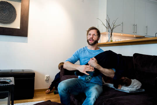 Hemma hos ishockeyspelaren Tomi Kallio