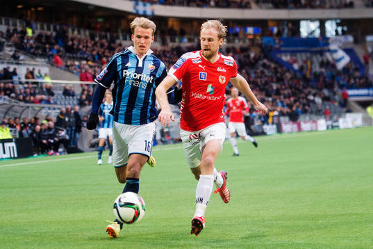 Djurgårdens Sebastian Andersson och Kalmars Markus