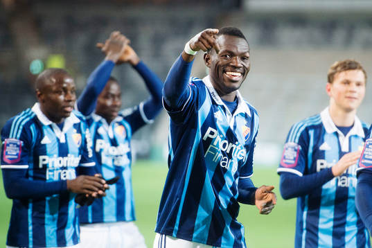 Djurgårdens Omar Colley jublar