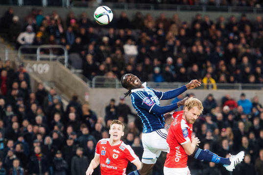 Djurgårdens Sam Johnson och Kalmars Markus Thorbjörnsson
