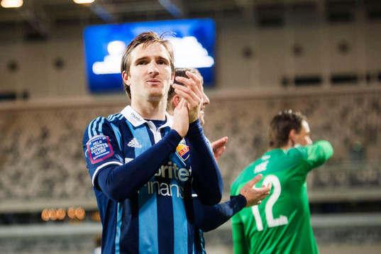 Djurgårdens Jesper Arvidsson jublar