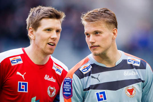 Kalmars David Elm och målvakt Ole Söderberg