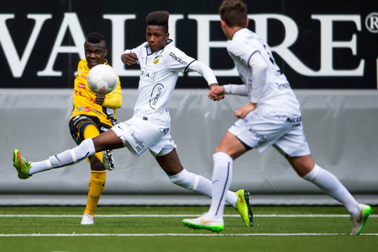 Elfsborgs Jama Makindu och Häckens Kwame Sanna
