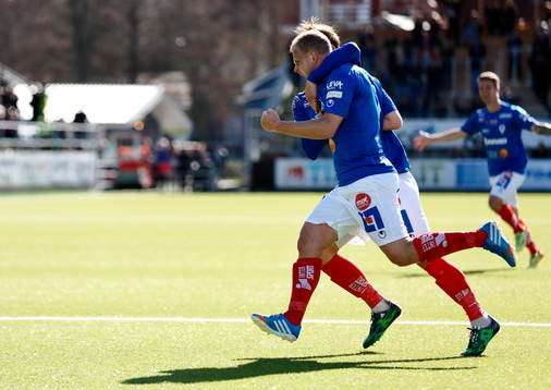 Åtvidabergs Kristian Bergström jublar