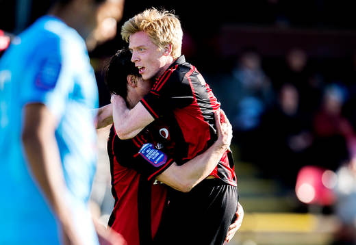 Brommapojkarnas Gabriel Petrovic och Gustav Sandberg