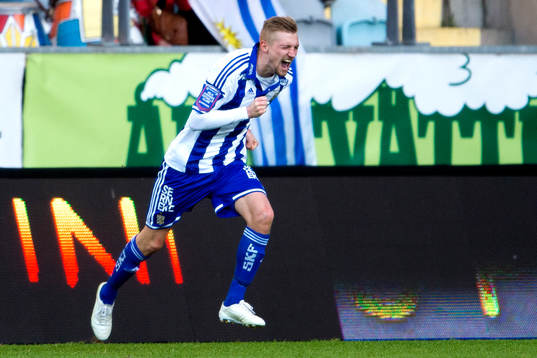 IFK Göteborgs Sebastian Eriksson jublar