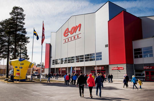 Eon-Arena innan ishockeymatchen mellan Sverige och Tjeckien