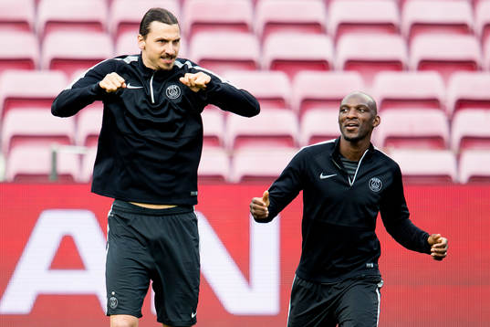 PSGs Zlatan Ibrahimovic och Zoumana Camara