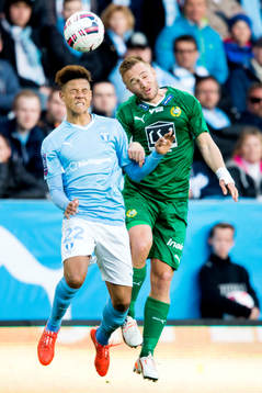 Malmö FFs Tobias Sana och Hammarbys Mats Solheim