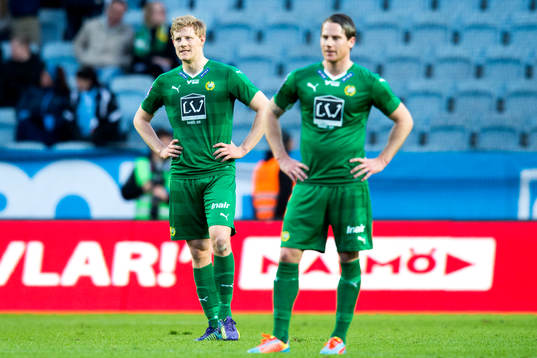 Hammarbys Lars Saetra och Johan Persson deppar