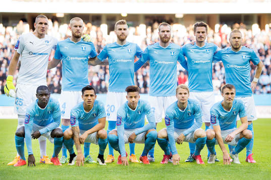 Malmö FFs målvakt Robin Olsen, Filip Helander, Rasmus