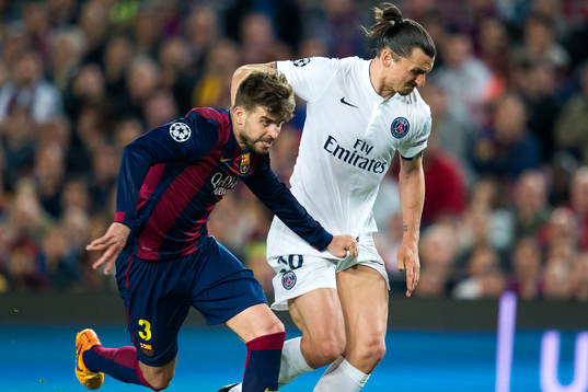 Barcelonas Gerard Piqué kopplar grepp på PSGs Zlatan