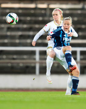 Rosengårds Amanda Ilestedt och Djurgårdens Mia Jalkerud