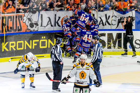 Växjös spelare jublar när SM-guldet är klart