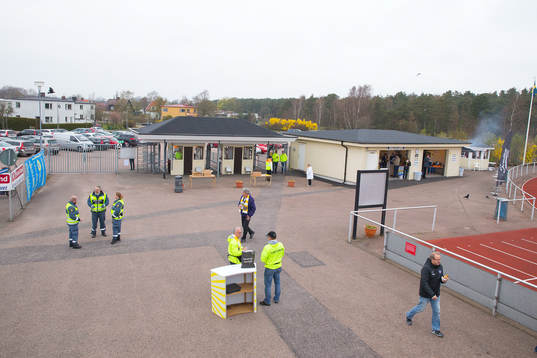 Falkenbergs ip före fotbollsmatchen i Allsvenskan mellan