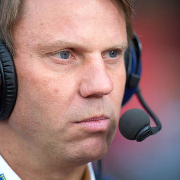 Falkenbergs Tränare Hasse Eklund före fotbollsmatchen i