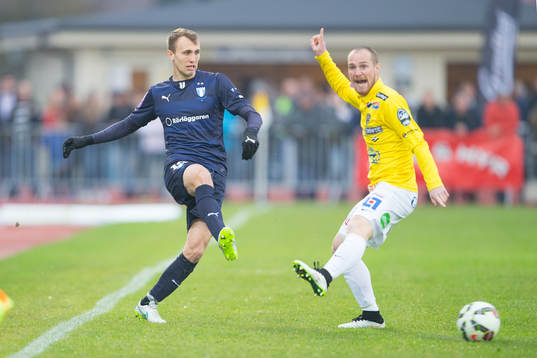 under fotbollsmatchen i Allsvenskan mellan Falkenberg och