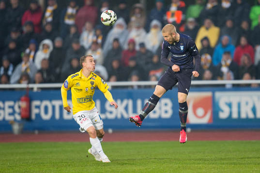 under fotbollsmatchen i Allsvenskan mellan Falkenberg och