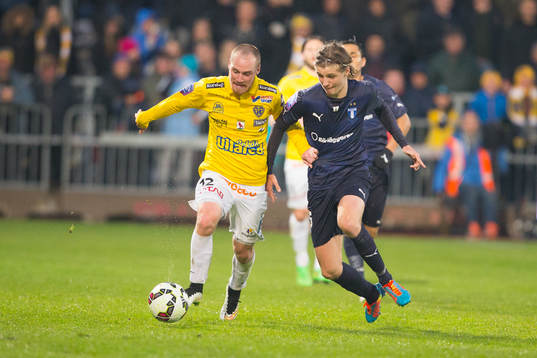 Falkenbergs Christoffer Carlsson och Malmö FFs Pawel
