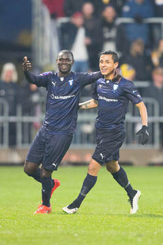 Malmö FFs spelare jublar