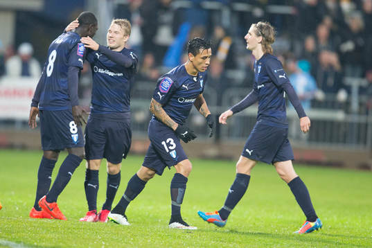 Malmö FFs spelare jublar