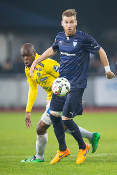 Falkenbergs Hakeem Araba och Malmö FFs Rasmus Bengtsson