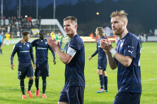 Malmö FFs Markus Rosenberg och Rasmus Bengtsson tackar