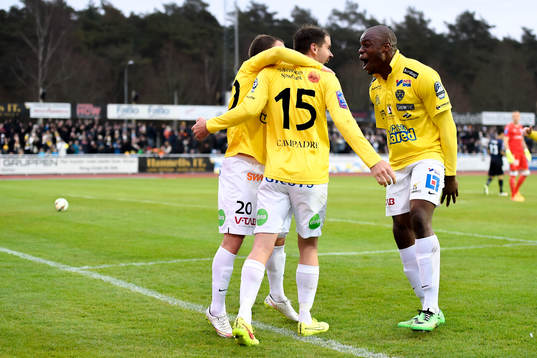 Falkenbergs Stefan Rodevåg jublar