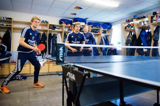 Djurgårdens Tim Björkström, Jesper Arvidsson och Emil
