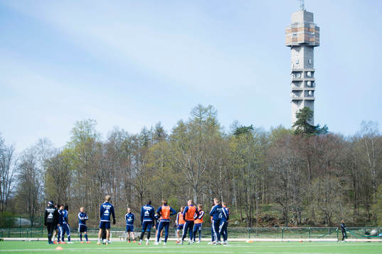 Djurgårdens spelare samlas
