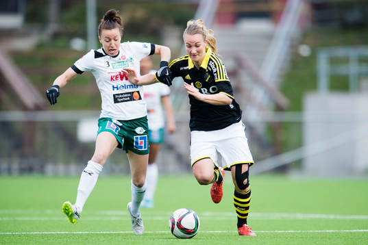 Mallbackens Katie Bethke och AIKs Emma Lundh