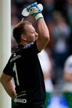 Åtvidabergs målvakt Henrik Gustavsson deppar