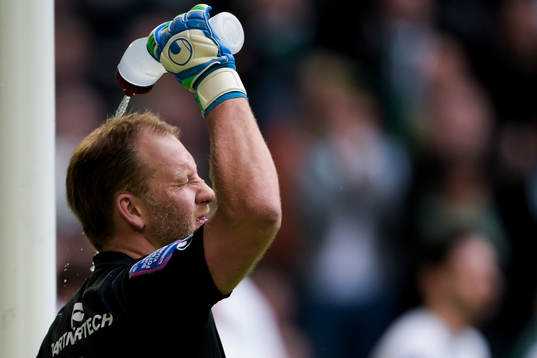 Åtvidabergs målvakt Henrik Gustavsson deppar