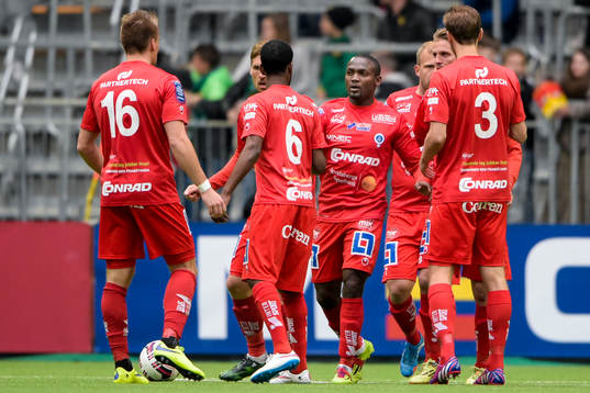 Åtvidabergs spelare jublar