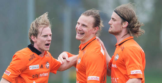 Karlskronas Alexander Pettersson har gjort matchens enda