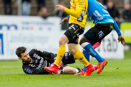 under fotbollsmatchen i Allsvenskan mellan Halmstad och