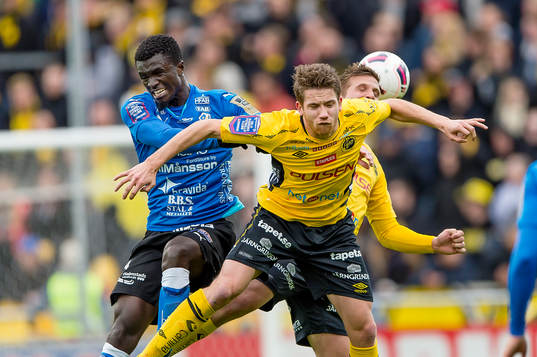 Halmstads Kwame Karikari och Elfsborgs Marcus Rohdén