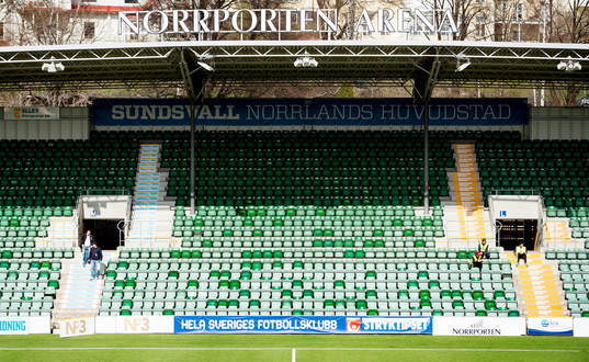 Norrporten Arena innan fotbollsmatchen i Allsvenskan mellan