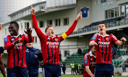 Djurgårdens Omar Colley, Emil Bergström och Haris