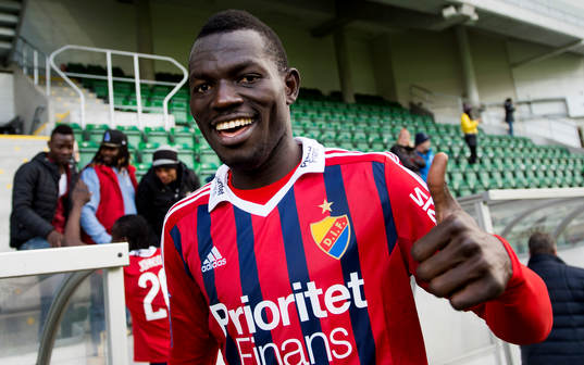 Djurgårdens Omar Colley jublar