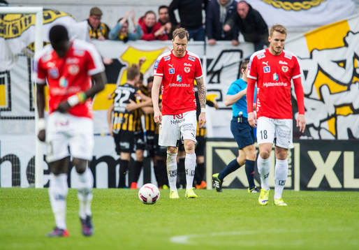 Kalmars Papa Alioune Diouf , Marcus Nilsson och Tor Øyvind