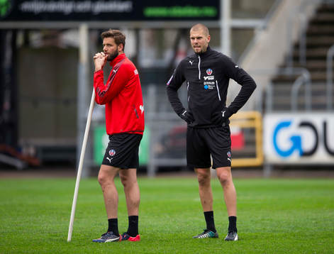 Helsingborgs Mikael Dahlberg och Robin Simovic