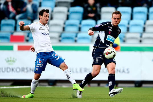 Norrköpings Nikola Tkalcic och Gefles Jens Portin