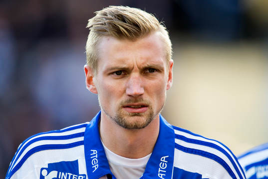 IFK Göteborgs Sebastian Eriksson innan fotbollsmatchen i
