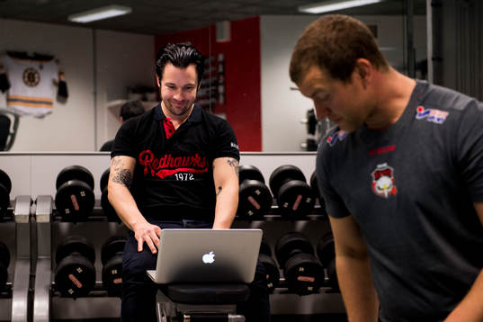 Osteopat Niklas Ohlsson och fystränare Freddie Sjögren